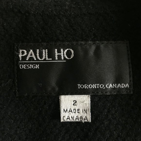 Black Angora winter coat, size 2, Made in Canada - Picture 2 of 6